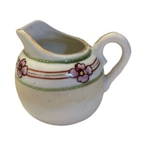 VTG Japanese Hand-Painted Moriage Ceramic Creamer Pitcher
